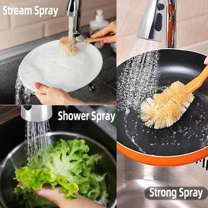 Smart Faucet Upgrade ๐ฟโจ 360ยฐ Flexible Aerator with Dual Flow ๐ง